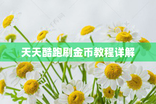 天天酷跑刷金币教程详解图片