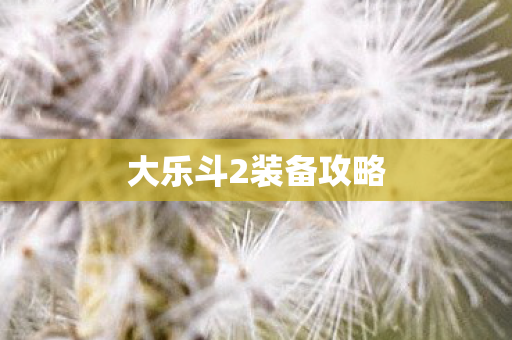大乐斗2装备攻略图片