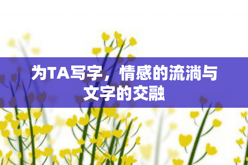 情感的流淌与文字的交融图片