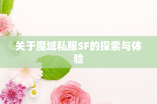 关于魔域私服SF的探索与体验图片