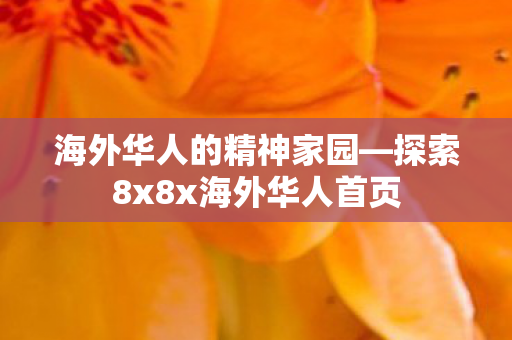 探索8x8x海外华人首页图片