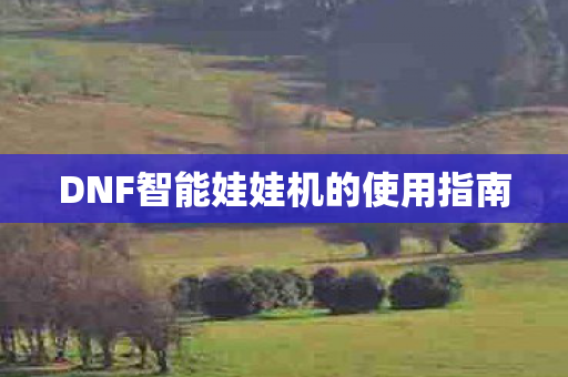DNF智能娃娃机的使用指南图片