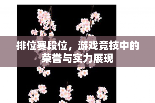 游戏竞技中的荣誉与实力展现图片
