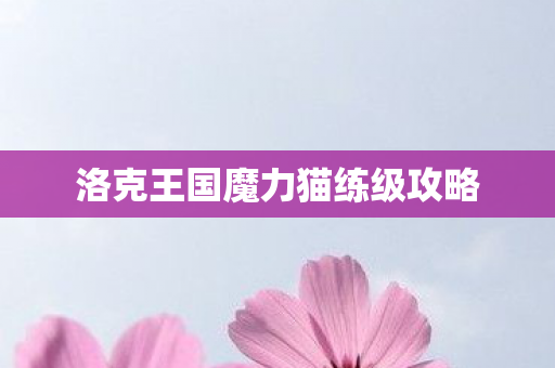 洛克王国魔力猫练级攻略图片