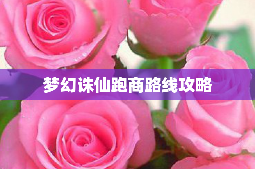 梦幻诛仙跑商路线攻略图片