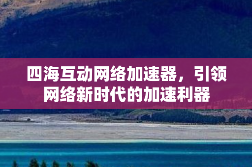 引领网络新时代的加速利器图片