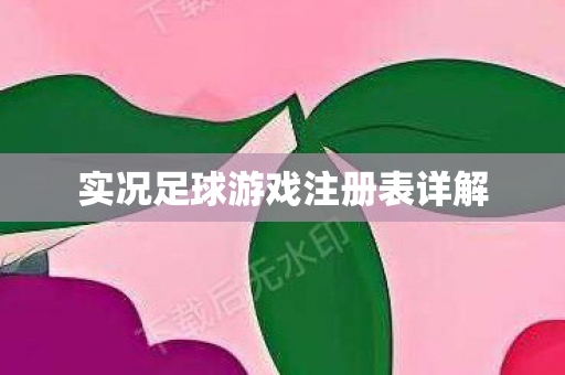实况足球游戏注册表详解图片