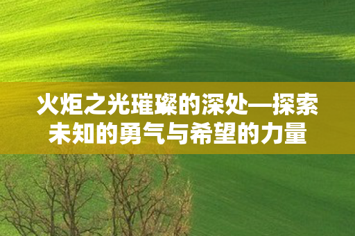 探索未知的勇气与希望的力量图片