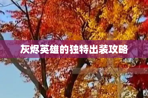 灰烬英雄的独特出装攻略图片