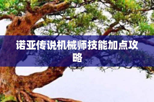 诺亚传说机械师技能加点攻略图片