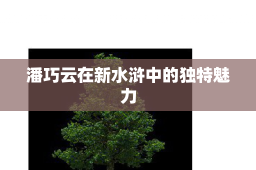 潘巧云在新水浒中的独特魅力图片