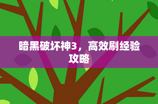高效刷经验攻略图片