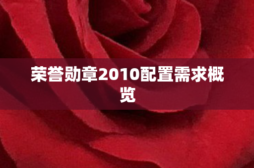荣誉勋章2010配置需求概览图片