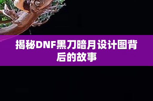 揭秘DNF黑刀暗月设计图背后的故事图片