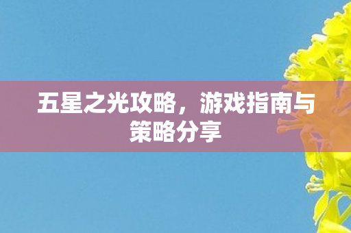 游戏指南与策略分享图片