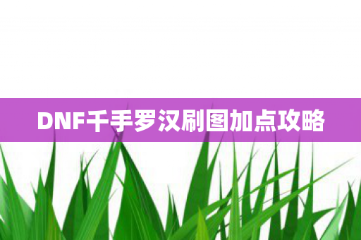 DNF千手罗汉刷图加点攻略图片