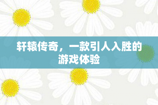 一款引人入胜的游戏体验图片