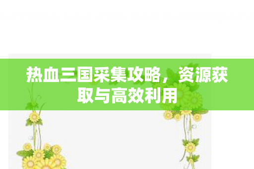 资源获取与高效利用图片