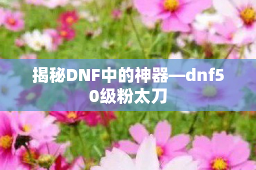 揭秘DNF中的神器图片