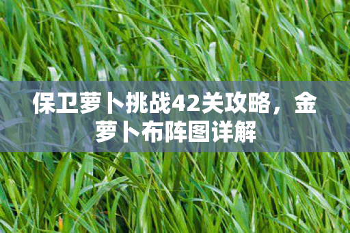 保卫萝卜挑战42关攻略图片