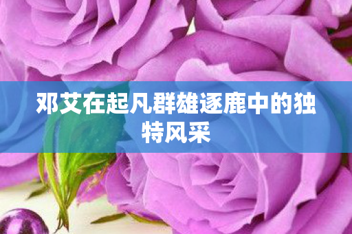 邓艾在起凡群雄逐鹿中的独特风采图片