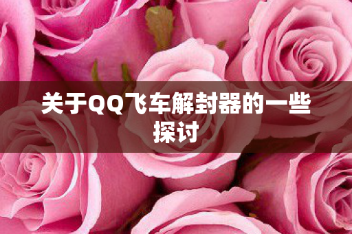关于QQ飞车解封器的一些探讨图片