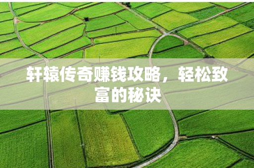 轩辕传奇赚钱攻略图片