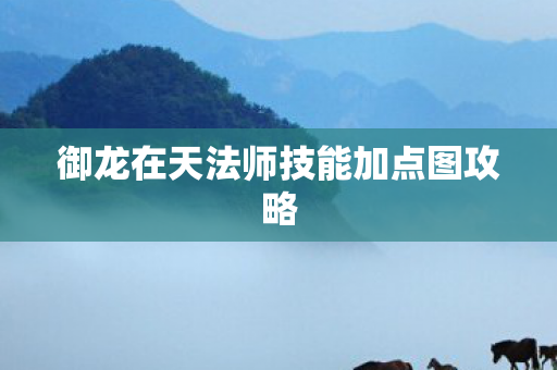 御龙在天法师技能加点图攻略图片