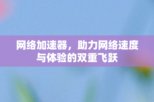 助力网络速度与体验的双重飞跃图片