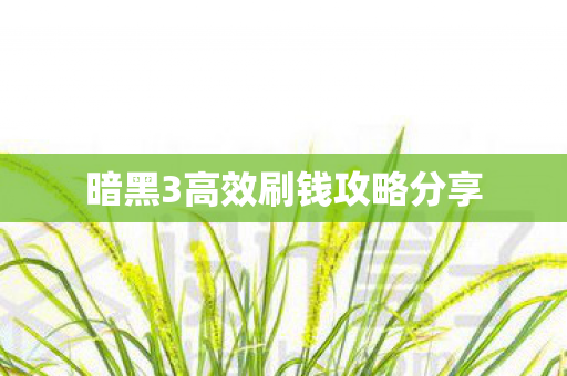 暗黑3高效刷钱攻略分享图片