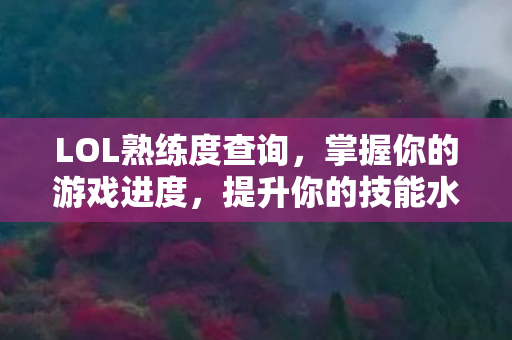 LOL熟练度查询图片