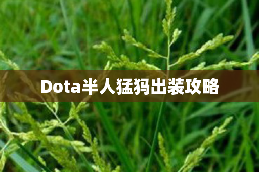 Dota半人猛犸出装攻略图片