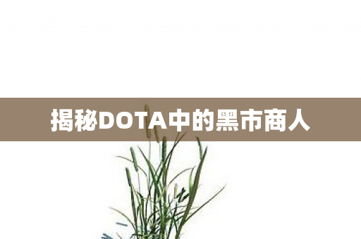 揭秘DOTA中的黑市商人图片