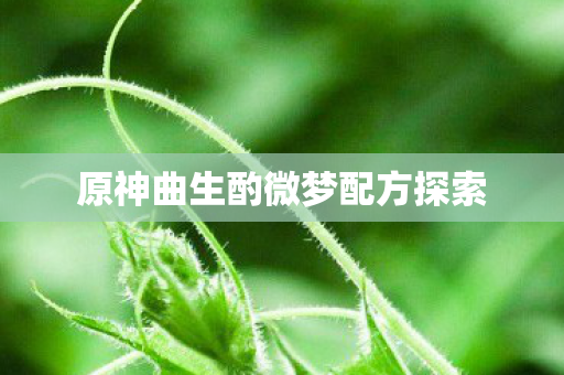 原神曲生酌微梦配方探索图片