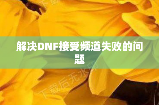 解决DNF接受频道失败的问题图片