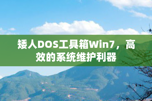 矮人DOS工具箱Win7图片