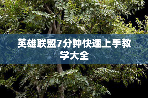英雄联盟7分钟快速上手教学大全图片