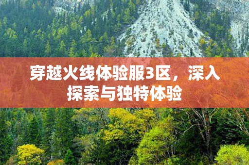 穿越火线体验服3区图片