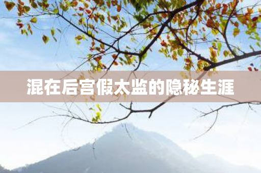 混在后宫假太监的隐秘生涯图片