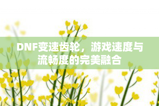 游戏速度与流畅度的完美融合图片