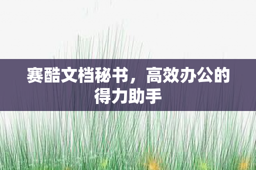 高效办公的得力助手图片
