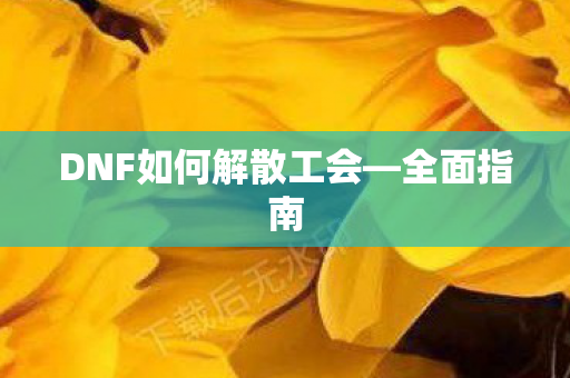 DNF如何解散工会图片