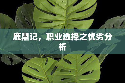 职业选择之优劣分析图片