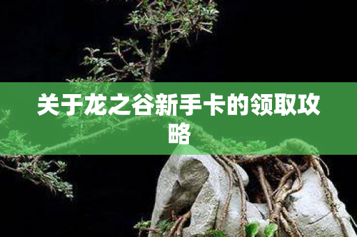 关于龙之谷新手卡的领取攻略图片