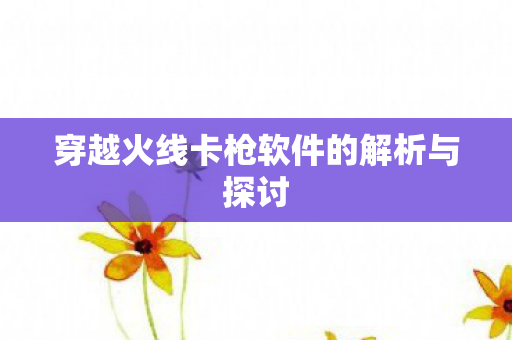 穿越火线卡枪软件的解析与探讨图片
