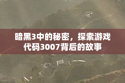 探索游戏代码3007背后的故事图片