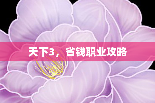 省钱职业攻略图片