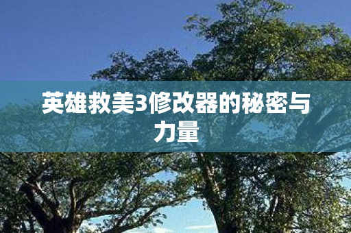 英雄救美3修改器的秘密与力量图片