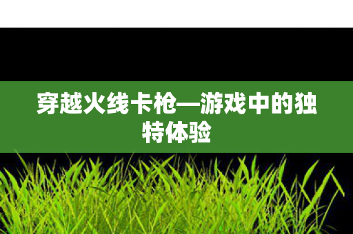 游戏中的独特体验图片