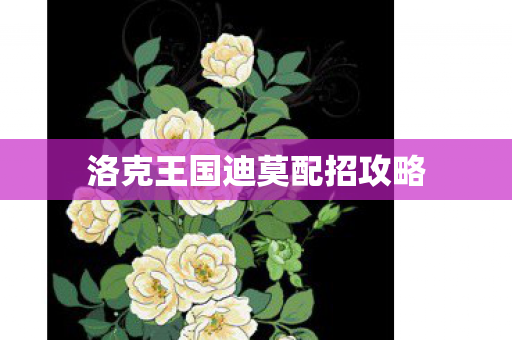 洛克王国迪莫配招攻略图片